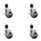 Service Caster 3.5'' SS Thermoplastic Rubber Swivel 1-7/8'' Expanding Stem Caster Set with Brake, 4PK SCC-SSEX20S3514-TPRB-TLB-178-4 - alternate 1